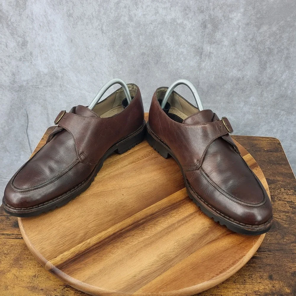 Timberland Monk Strap Shoes Mens 9 Brown Leather Casual Dress Shoes‎ 60048